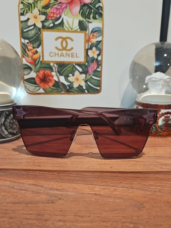 Stella McCartney Accessories - Stella McCartney Oversized Shield Sunglasses in Dark Burgundy
